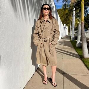 Vtg Mens Tan Trench Coat 1970s Botany Weathertopper Removable Lining | Size 40L